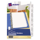 Avery® Preprinted Tab Dividers, 12-tab, 8.5 X 5 1-2 freeshipping - TVN Wholesale 