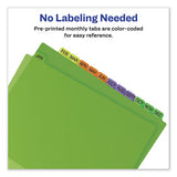 Avery® Durable Preprinted Plastic Tab Dividers, 12-tab, A To Z, 11 X 8.5, Assorted, 1 Set freeshipping - TVN Wholesale 