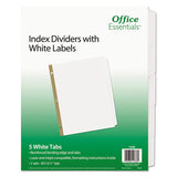 Office Essentials™ Index Dividers With White Labels, 5-tab, 11 X 8.5, White, 5 Sets freeshipping - TVN Wholesale 