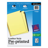 Avery® Preprinted Black Leather Tab Dividers W-gold Reinforced Edge, 31-tab, Ltr freeshipping - TVN Wholesale 