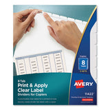 Avery® Print And Apply Index Maker Clear Label Dividers, Copiers, 8-tab, Letter, 5 Sets freeshipping - TVN Wholesale 