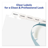 Avery® Print And Apply Index Maker Clear Label Dividers, 12 White Tabs, Letter freeshipping - TVN Wholesale 