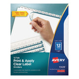 Avery® Print And Apply Index Maker Clear Label Dividers, 12 White Tabs, Letter freeshipping - TVN Wholesale 