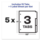 Avery® Print And Apply Index Maker Clear Label Dividers, 3 White Tabs, Letter, 5 Sets freeshipping - TVN Wholesale 