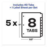 Avery® Print And Apply Index Maker Clear Label Dividers, 8 White Tabs, Letter, 5 Sets freeshipping - TVN Wholesale 