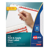 Avery® Print And Apply Index Maker Clear Label Dividers, 8 White Tabs, Letter, 5 Sets freeshipping - TVN Wholesale 