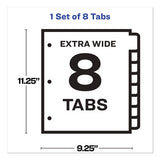 Avery® Print And Apply Index Maker Clear Label Dividers, 8 White Tabs, Letter freeshipping - TVN Wholesale 