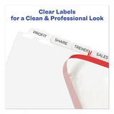 Avery® Print And Apply Index Maker Clear Label Dividers, 8 White Tabs, Letter freeshipping - TVN Wholesale 