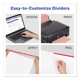 Avery® Print And Apply Index Maker Clear Label Unpunched Dividers, 8-tab, Ltr, 25 Sets freeshipping - TVN Wholesale 