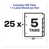 Avery® Print And Apply Index Maker Clear Label Dividers, 5 White Tabs, Letter, 25 Sets freeshipping - TVN Wholesale 