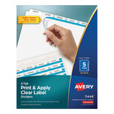 Avery® Print And Apply Index Maker Clear Label Dividers, 5 White Tabs, Letter, 25 Sets freeshipping - TVN Wholesale 