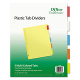 Office Essentials™ Plastic Insertable Dividers, 5-tab, Letter freeshipping - TVN Wholesale 