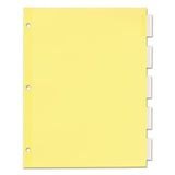 Office Essentials™ Plastic Insertable Dividers, 5-tab, Letter freeshipping - TVN Wholesale 