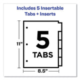 Office Essentials™ Plastic Insertable Dividers, 5-tab, Letter freeshipping - TVN Wholesale 