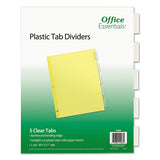 Office Essentials™ Plastic Insertable Dividers, 5-tab, Letter freeshipping - TVN Wholesale 