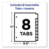Office Essentials™ Plastic Insertable Dividers, 8-tab, Letter freeshipping - TVN Wholesale 