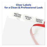 Avery® Print And Apply Index Maker Clear Label Dividers, 8 White Tabs, Letter freeshipping - TVN Wholesale 