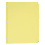 Write And Erase Plain-tab Paper Dividers, 5-tab, Letter, Buff, 36 Sets