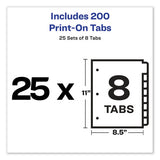 Avery® Customizable Print-on Dividers, 8-tab, Letter, 25 Sets freeshipping - TVN Wholesale 