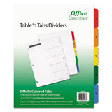 Office Essentials™ Table 'n Tabs Dividers, 5-tab, 1 To 5, 11 X 8.5, White, 1 Set freeshipping - TVN Wholesale 