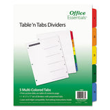 Office Essentials™ Table 'n Tabs Dividers, 8-tab, 1 To 8, 11 X 8.5, White, 1 Set freeshipping - TVN Wholesale 