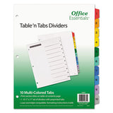 Office Essentials™ Table 'n Tabs Dividers, 10-tab, 1 To 10, 11 X 8.5, White, 1 Set freeshipping - TVN Wholesale 