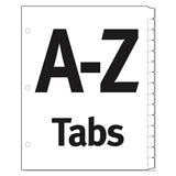 Office Essentials™ Table 'n Tabs Dividers, 26-tab, A To Z, 11 X 8.5, White, 1 Set freeshipping - TVN Wholesale 