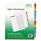 Office Essentials™ Table 'n Tabs Dividers, 26-tab, A To Z, 11 X 8.5, White, 1 Set freeshipping - TVN Wholesale 