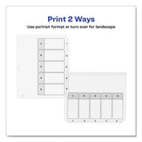 Avery® Customizable Table Of Contents Ready Index Black And White Dividers, 5-tab, 1 To 5, 11 X 8.5, 6 Sets freeshipping - TVN Wholesale 