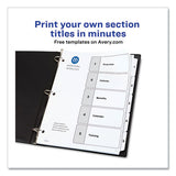 Avery® Customizable Table Of Contents Ready Index Black And White Dividers, 5-tab, 1 To 5, 11 X 8.5, 6 Sets freeshipping - TVN Wholesale 