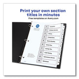 Avery® Customizable Table Of Contents Ready Index Black And White Dividers, 10-tab, 1 To 10, 11 X 8.5, 6 Sets freeshipping - TVN Wholesale 