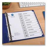 Avery® Customizable Table Of Contents Ready Index Black And White Dividers, 10-tab, 1 To 10, 11 X 8.5, 6 Sets freeshipping - TVN Wholesale 