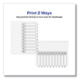 Avery® Customizable Table Of Contents Ready Index Black And White Dividers, 10-tab, 1 To 10, 11 X 8.5, 6 Sets freeshipping - TVN Wholesale 