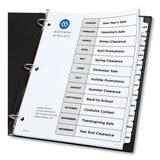 Avery® Customizable Table Of Contents Ready Index Black And White Dividers, 12-tab, Jan. To Dec., 11 X 8.5, 6 Sets freeshipping - TVN Wholesale 