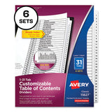 Avery® Customizable Table Of Contents Ready Index Black And White Dividers, 31-tab, 1 To 31, 11 X 8.5, 6 Sets freeshipping - TVN Wholesale 