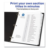 Avery® Customizable Table Of Contents Ready Index Black And White Dividers, 26-tab, A To Z, 11 X 8.5, 6 Sets freeshipping - TVN Wholesale 