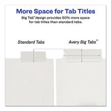 Avery® Insertable Big Tab Plastic Dividers, 5-tab, 11 X 8.5, Clear, 1 Set freeshipping - TVN Wholesale 