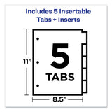 Avery® Insertable Big Tab Plastic Dividers, 5-tab, 11 X 8.5, Clear, 1 Set freeshipping - TVN Wholesale 