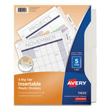 Avery® Insertable Big Tab Plastic Dividers, 5-tab, 11 X 8.5, Clear, 1 Set freeshipping - TVN Wholesale 