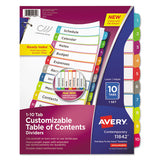 Avery® Customizable Toc Ready Index Multicolor Dividers, 1-10, Letter freeshipping - TVN Wholesale 