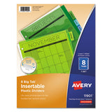 Avery® Insertable Big Tab Plastic Dividers, 8-tab, 11 X 8.5, Assorted, 1 Set freeshipping - TVN Wholesale 