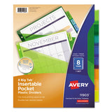 Avery® Insertable Big Tab Plastic 1-pocket Dividers, 5-tab, 11.13 X 9.25, Assorted, 1 Set freeshipping - TVN Wholesale 