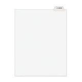 Avery-style Preprinted Legal Bottom Tab Divider, Exhibit K, Letter, White, 25-pk