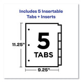 Avery® Big Tab Insertable Two-pocket Plastic Dividers, 5-tab, 11.13 X 9.25, Assorted, 1 Set freeshipping - TVN Wholesale 