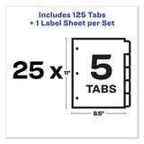 Avery® Print And Apply Index Maker Clear Label Dividers, 5 Color Tabs, Letter, 25 Sets freeshipping - TVN Wholesale 