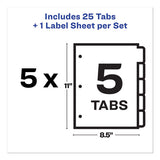 Avery® Print And Apply Index Maker Clear Label Plastic Dividers With Printable Label Strip, 5-tab, 11 X 8.5, Translucent, 5 Sets freeshipping - TVN Wholesale 