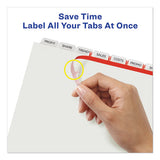 Avery® Print And Apply Index Maker Clear Label Plastic Dividers With Printable Label Strip, 8-tab, 11 X 8.5, Translucent, 5 Sets freeshipping - TVN Wholesale 