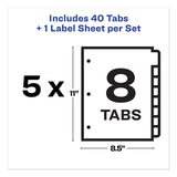 Avery® Print And Apply Index Maker Clear Label Plastic Dividers With Printable Label Strip, 8-tab, 11 X 8.5, Translucent, 5 Sets freeshipping - TVN Wholesale 