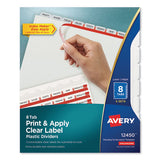 Avery® Print And Apply Index Maker Clear Label Plastic Dividers With Printable Label Strip, 8-tab, 11 X 8.5, Translucent, 5 Sets freeshipping - TVN Wholesale 