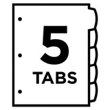 Avery® Big Tab Printable White Label Tab Dividers, 5-tab, Letter, 20 Per Pack freeshipping - TVN Wholesale 